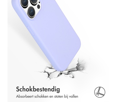 Accezz Liquid Silicone Backcover iPhone 15 Pro - Paars