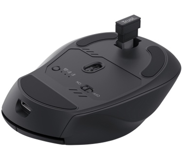 Trust Niven Draadloze Muis - Multi-device muis – USB en Bluetooth verbinding – 3200 DPI – Zwart