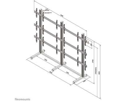 Neomounts by Newstar NeoMounts PRO verrijdbaar videowall meubel NMPRO-M33