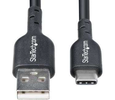 Startech.com 3m USB-A naar USB-C Laadkabel, USB-A naar USB Type-C Oplaadkabel, Opladen & Synchroniseren, Fast Charge 3A, USB 2.0 Data Transfer Kabel, TPE Mantel, Zwart