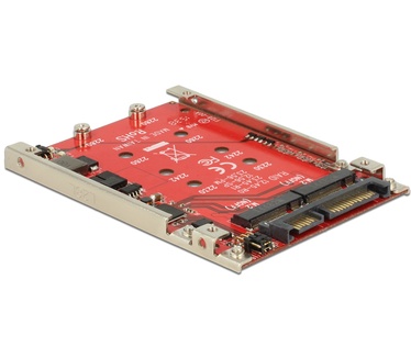 Delock Converter SATA 22 pin > 2 x M.2 NGFF with RAID 7 mm - Speicher-Controller - SATA 6Gb/s - 600MBps - RAID 0, 1, JBOD - SATA 6Gb/s (62698)
