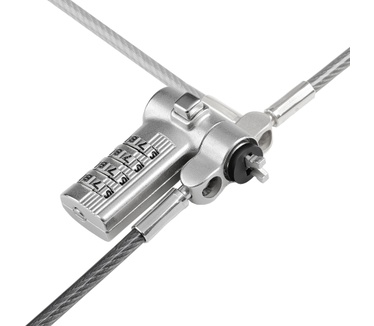 Startech.com 2m Universeel Laptop Kabelslot, Security Kabel met Vooraf Ingesteld Combinatieslot, Compatibel met Noble Wedge&reg;/Nano/K-Slot, Cijferslot zonder Sleutel, TAA