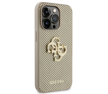 Guess Perforated 4G Back Case Apple iPhone 15 Pro (6.1") - Goud Goud