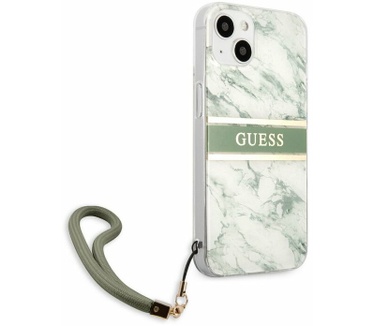 Guess Marble Stripe Back Case - Apple iPhone 13 (6.1") - Groen Groen