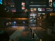 Cyberpunk 2077 op 5k-resolutie, op 5k-resolutie met DLSS Performance en op 2k-resolutie