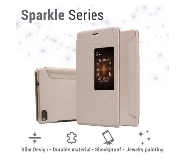 Nillkin Leather Case Huawei P8 - Sparkle Series - Gold