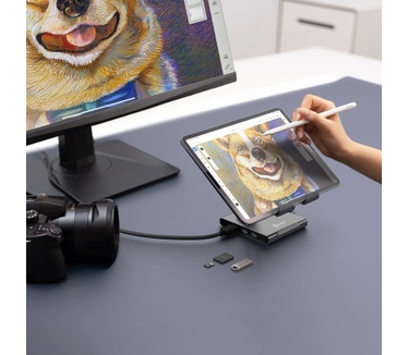 j5create JTS224-N Standaard onder meerdere hoeken: met dockingstation voor iPad Pro®