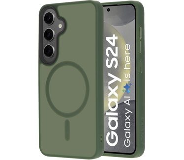 Mobiparts Hardcover Samsung Galaxy S24 Satin Green (Magsafe Compatible)