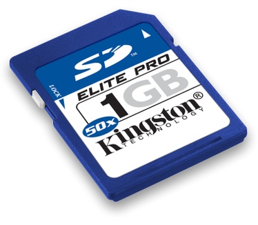 Kingston 1GB Elite Pro SD Card 50x