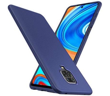 qMust Xiaomi Redmi Note 9S Texture TPU Case - Blauw
