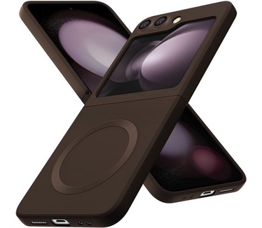 Casemania Samsung Galaxy Z Flip 6 - Siliconen MagSafe Back Cover Bronze (Z Flip 6) Brons