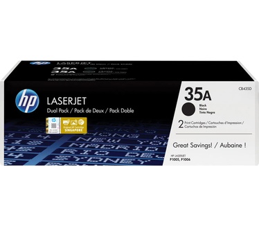 HP 35A originele zwarte LaserJet tonercartridge, 2-pack