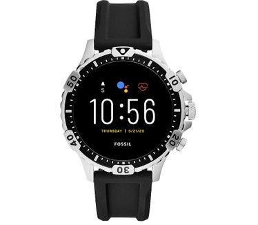 Fossil Garrett HR Gen 5 RVS (Zwart)