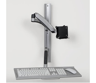 Tripp-Lite Single-Display Sit-Stand Wall-Mount Workstation with Thin-Client Mount