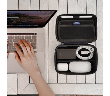 WiWu Hard EVA Case organizer voor elektronische accessoires Zwart