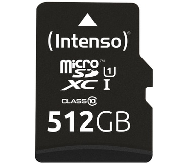 Intenso microSDXC Speicherkarte 512 GB Class 10 UHS-I - Extended Capacity SD (MicroSDHC)