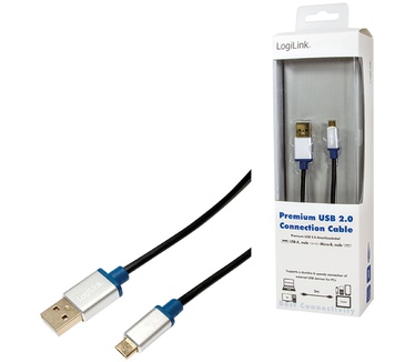 LogiLink 2m, USB2.0-A/USB2.0 Micro-B