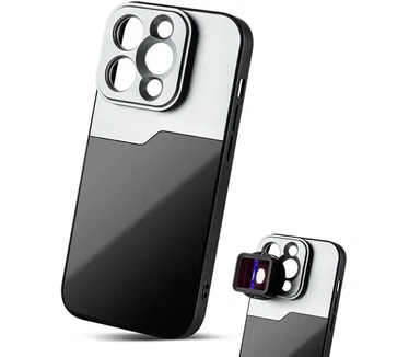 Mojogear 17mm lens case voor iPhone 14 Plus Zwart