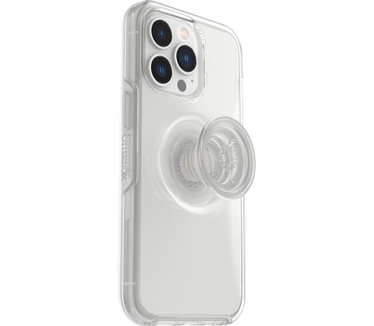 Otterbox OtterBox Otter+Pop-hoesje voor iPhone 13 Pro Max / iPhone 12 Pro Max, schokbestendig, valbestendig, beschermhoes met PopSockets PopGrip, 3x getest volgens militaire standaard, transparant