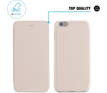 BeHello iPhone 6 Plus / 6S Plus Book Case Beige