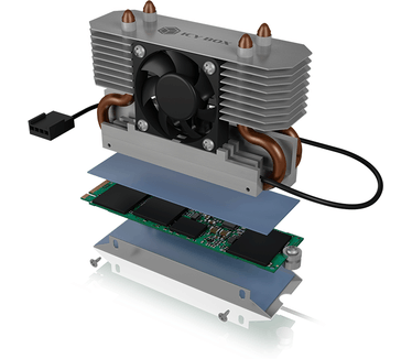 Icy Box IB-M2HSF-702 heatpipe heatsink voor M.2 SSD