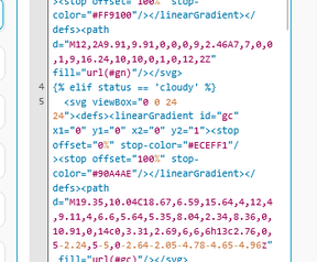 Automatisering voor gekleurde weerpictogrammen.