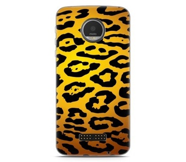 Just in Case Motorola Moto Z Play Hoesje Luipaard Goud Zwart