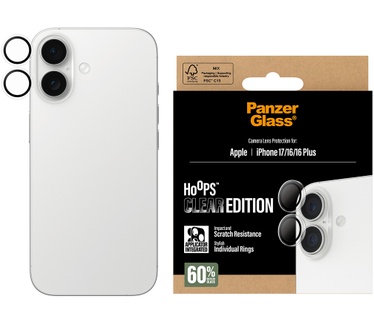 PanzerGlass PanzerGlass® Hoops® Transparent Camera Lens Protector iPhone 17 | iPhone 16 | 16 Plus