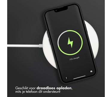 Accezz Liquid Silicone Backcover iPhone 13 - Zwart