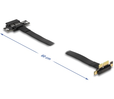 Delock 88024 Riser Card PCI Express x1 male 90° angled to x1 slot with cable 60 cm