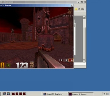 Quake III Arena onder ReactOS screenshot (410 pix)