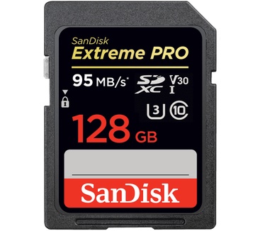Sandisk Extreme Pro SDXC 95MB/s V30 UHS-I U3 128GB