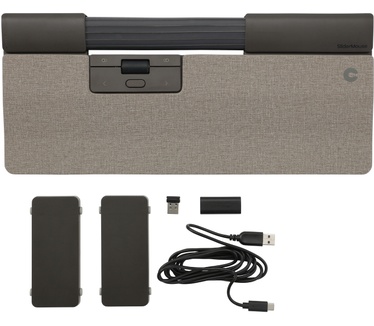 Contour Design SliderMouse Pro (bedraad) met Regular polssteun in stof Lichtgrijs