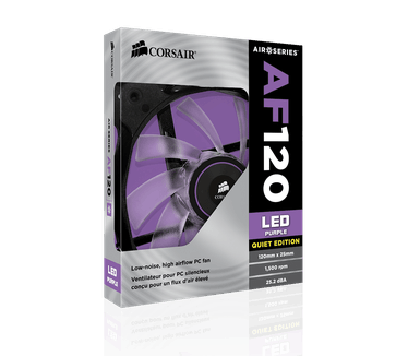 Corsair Air Series AF120 LED Quiet Edition Paars, 120mm