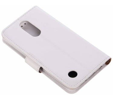 Luxe Lederen Bookcase hoesje voor de LG K4 2017 - Wit (LG K4 2017) Wit