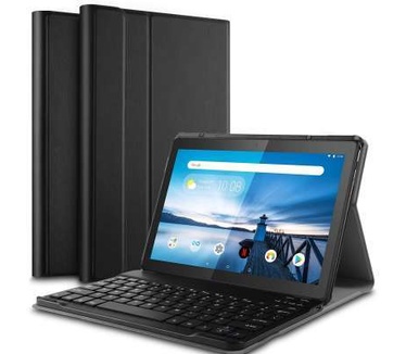 qMust Lenovo Tab M10 Slimline QWERTY Bluetooth Keyboard zwart