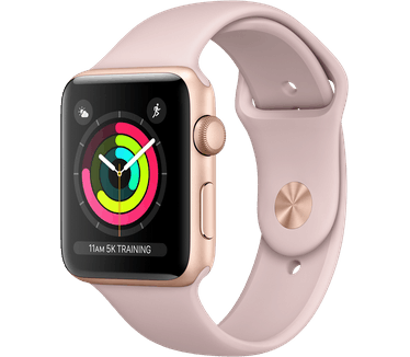Apple Watch Series 3 (Sportbandje, 42mm) Goud (Roze)