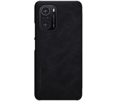 Nillkin Qin PU Leather Book Case voor Xiaomi Poco F3 - Zwart Zwart