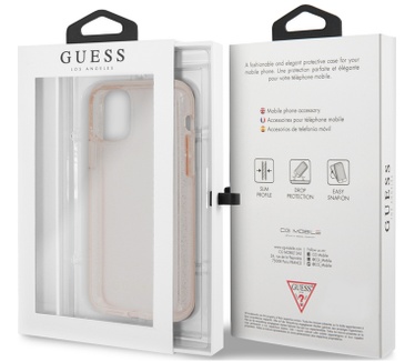 Guess Glitter Hard Case - Apple iPhone 11 Pro Max (6.5") - Roze  Roze