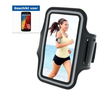 qMust Sport armband Motorola Moto G (2014) (Black/Grey)