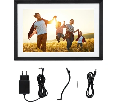 Rollei Digitale fotolijst, wifi 107, 10,1 inch (25,7 cm), digitale fotolijst, 32 GB, 1280 x 800, IPS-touchscreen, direct delen van foto's en video's, zwart, digitale lijst, fotolijst, wifi
