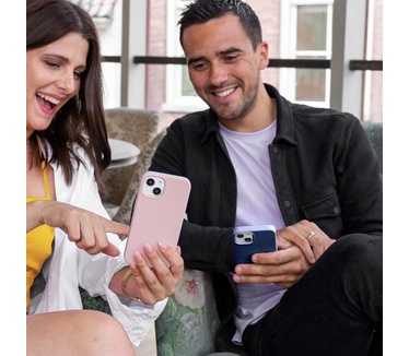 Accezz Liquid Silicone Backcover iPhone 14 Pro Max - Donkerblauw