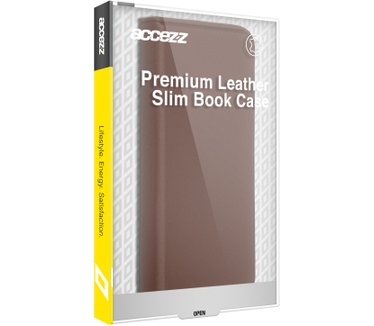 Accezz Premium Leather Slim Bookcase iPhone 13 Pro Max - Bruin
