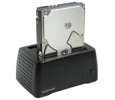 Konig Standalone SATA Harddisk Dockingstation met USB aansluiting Zwart