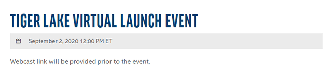 Intel Tiger Lake-evenement