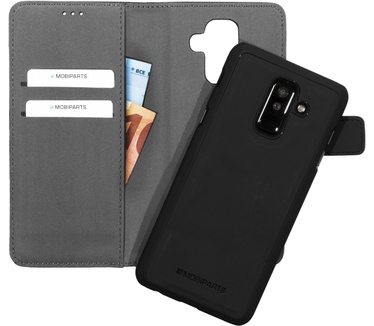 Mobiparts 2 in 1 Premium Wallet Case Samsung Galaxy A6 Plus (2018) Black