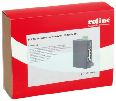Roline Industrie Switch 6x RJ-45, 2x SC, unmanaged