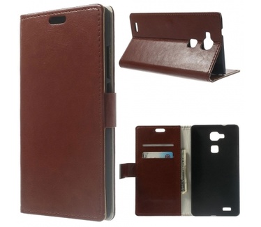 Kees Lederlook Portemonnee Hoesje Ascend Mate 7 - Bruin