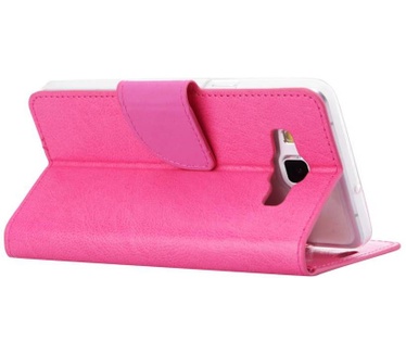 Luxe Lederen Bookcase hoesje voor de Samsung Galaxy A5 - Roze (Samsung Galaxy A5) Roze