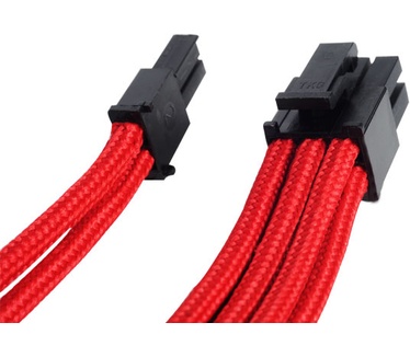 Silverstone 8pin to PCI-E 8pin(6+2) connector (Red) Rood